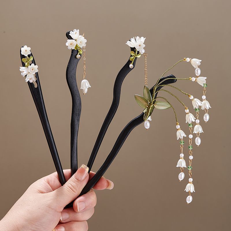 Supply Florist - Drewniana spinka do włosów w stylu