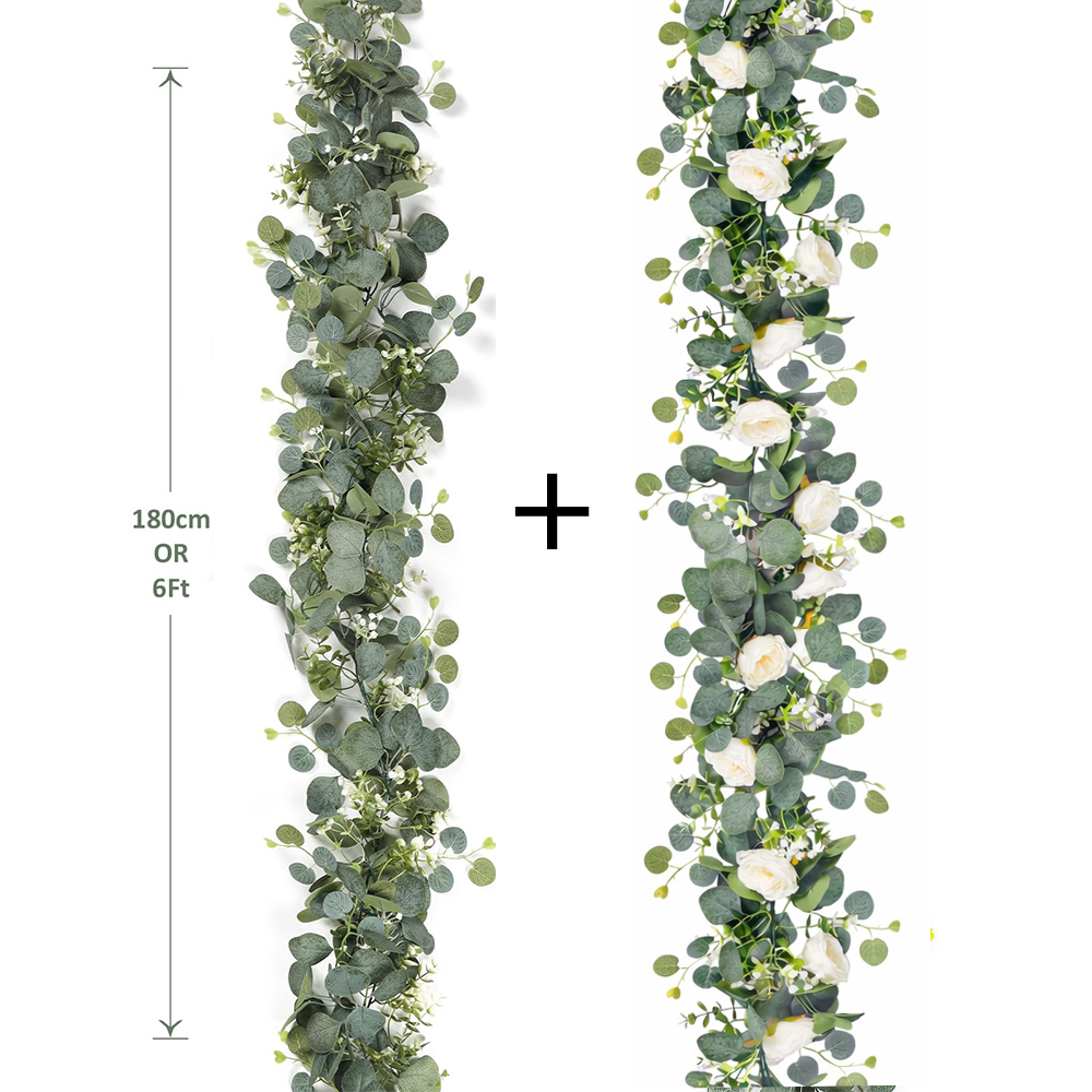 Sztuczne girlandy z piwonii, s – Eucalyptus Preserved recenzja i cena